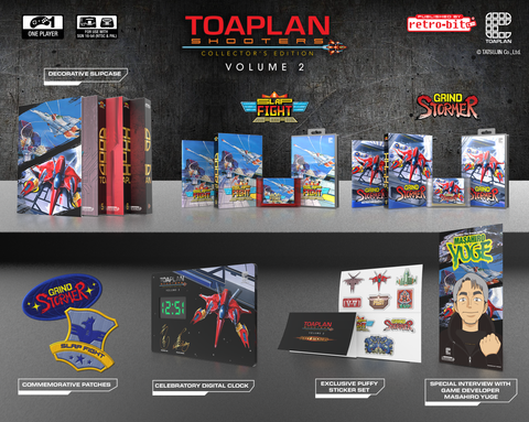 Toaplan Shooters Vol. 2 Collector's Set (Slap Fight & Grind Stormer) (retro-bit) (Toaplan) (Sega Genesis and Mega Drive) NEW (◕‿‿◕｡)