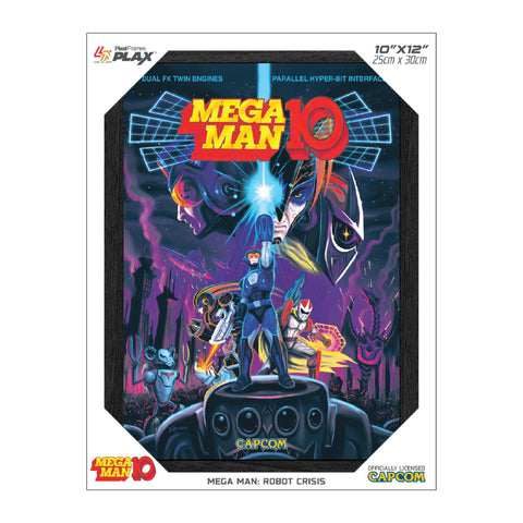 Mega Man: Robot Crisis - Framed Lenticular Poster 10"x 12" (PLAX) (Capcom) NEW