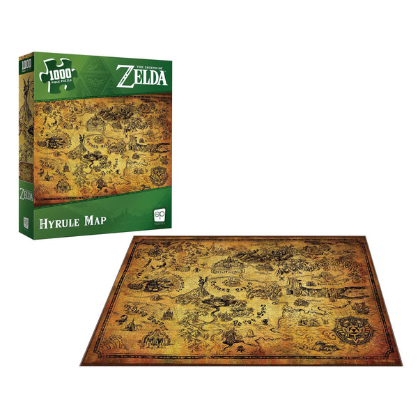 The Legend Of Zelda Hyrule Map 1000 Piece - 19" x 27" (Nintendo / USAopoly) NEW