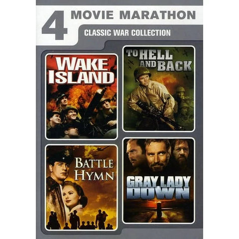 Wake Island / To Hell and Back / Battle Hymn / Gray Lady Down (4 Movie Marathon: Classic War Collection) (DVD) Pre-Owned