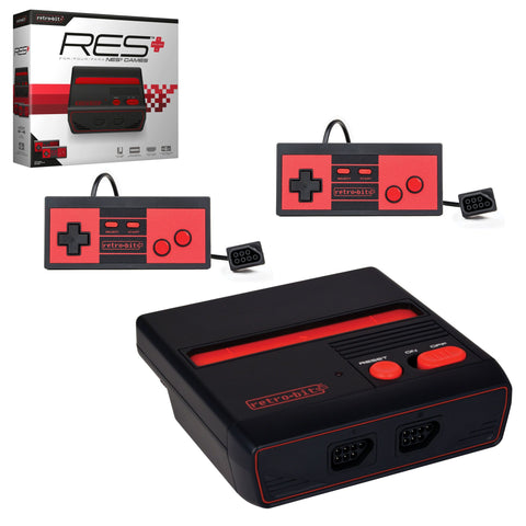 System - RES Plus 8-Bit Console - Red/Black (Retro-Bit) NEW