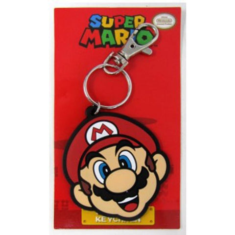 Super Mario: Mario (Head) - Soft PVC Keychain (Pyramid America) NEW