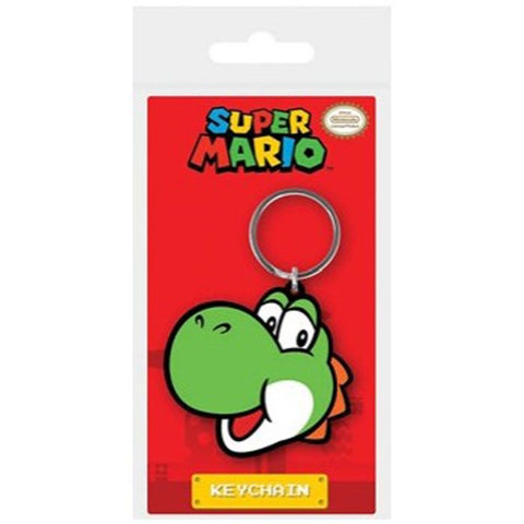 Super Mario: Yoshi (Head) - Soft PVC Keychain (Pyramid America) NEW