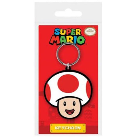 Super Mario: Toad (Head) - Soft PVC Keychain (Pyramid America) NEW