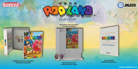 Rod-Land (Retro-Bit) (Jaleco) (Nintendo) NEW (◕‿‿◕｡)