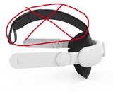Comfort Headset Strap Accessory (Onn) (Meta Quest 2) Pre-Owned (Parts/As is) (Missing Overhead Pad/strap)