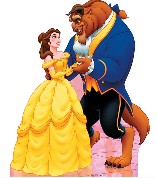 6 Ft. Disney's Beauty and the Beast Dancing Cardboard Cutout Stand-Up / Pre-Owned / For IN-STORE PICK-UP ONLY