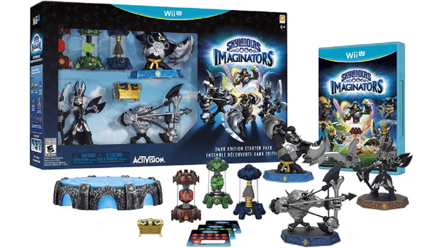Skylanders Imaginators - Starter Pack (Dark Edition) (Nintendo Wii U) Pre-Owned: Game, 3 Figures, 3 Creation Crystals, Chest, Portal of Power, Insert, Stickers, and Box