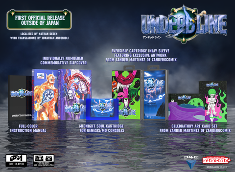 Undeadline: Collector's Edition (retro-bit) (D4E) (Sega Genesis and Mega Drive) NEW (◕‿‿◕｡)
