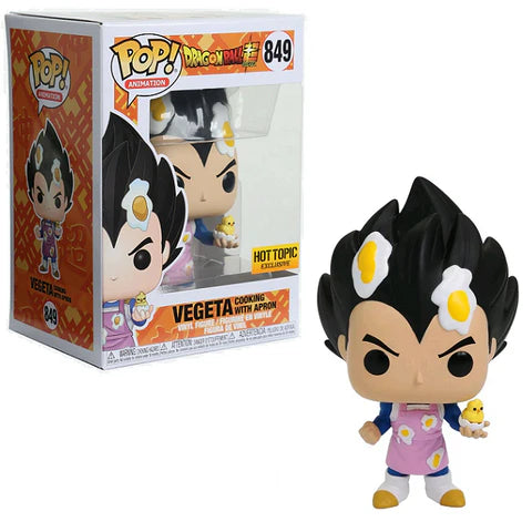 POP! Animation #849: Dragon Ball Super - Vegeta Cooking with Apron (Hot Topic Exclusive) (Funko POP!) Figure and Box w/ Protector