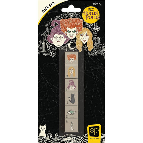 Disney Hocus Pocus Dice Set 6Pcs (The Op Games) NEW
