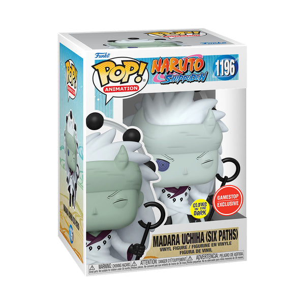 POP! Animation #1196: Shonen Jump Naruto Shippuden Madara Uchiha (Sage of Six Paths) (Glows in the Dark) (GameStop Exclusive) (Funko POP!) Figure and Box w/ Protector
