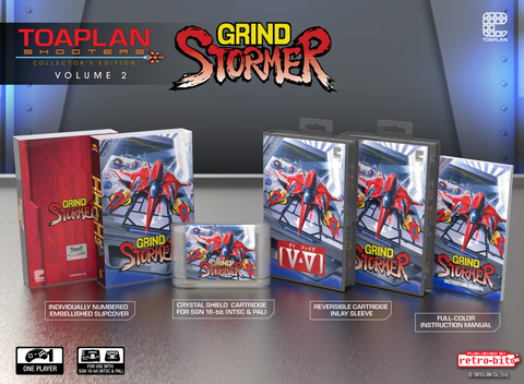 Grind Stormer (retro-bit) (Toaplan) (Sega Genesis and Mega Drive) NEW (◕‿‿◕｡)