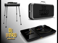 Wireless Controller - DJ Hero Turntable - Black and Gold Renegade Edition (Playstation 3) Pre-Owned w/ Game, Dongle, and Case/Stand & Legs