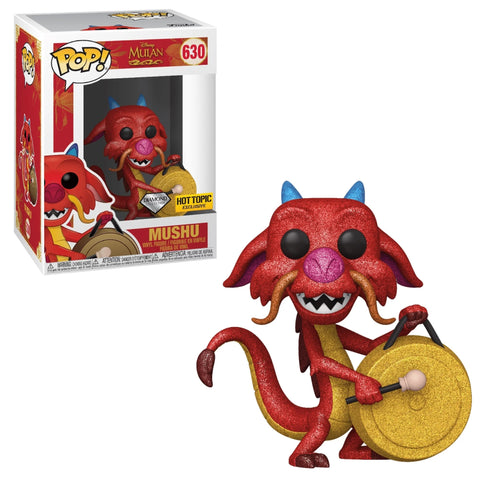 POP! Disney #630: Mulan - Mushu (Diamond Collection) (Hot Topic Exclusive) (Funko POP!) Figure and Box w/ Protector