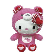Hello Kitty Love Teddy Bear Pink Plush - 8" (Sanrio) NEW