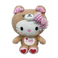 Hello Kitty Love Teddy Bear Brown Plush - 8" (Sanrio) NEW