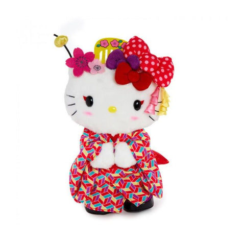 Hello Kitty Japan Pop Kimono Standing Plush - 10" (Sanrio) NEW