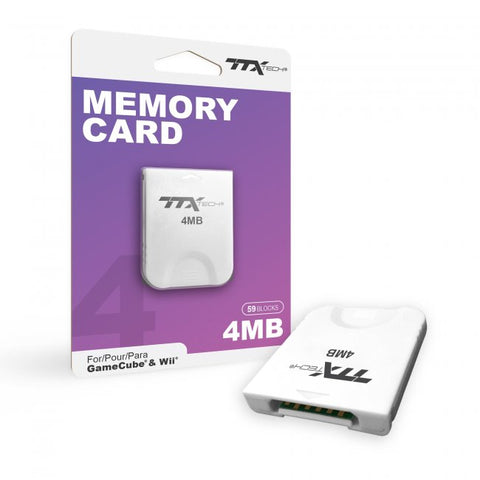 4MB Memory Card - White (TTX Tech) (Wii / GameCube) NEW