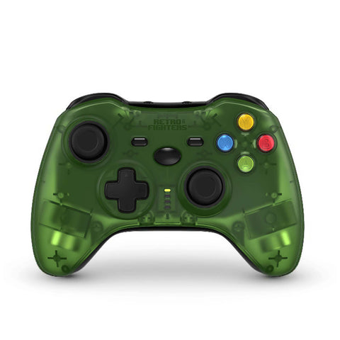 Wireless Controller: Hunter - Transparent Green [Retro Fighters] (Xbox 360) NEW (◕‿‿◕｡)