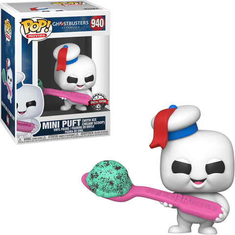 POP! Movies #940: Ghostbusters Afterlife Mini Puft with Ice Cream Scoop (Special Edition) (Funko POP!) Figure and Box w/ Protector