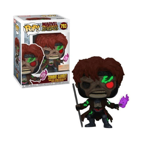 POP! Marvel Zombies #793: Zombie Gambit (Glows in the Dark) (Box Lunch Exclusive) (Funko POP! Bobblehead) Figure and Box w/ Protector