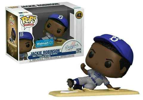 POP! Sports Legends #42: Dodgers - Jackie Robinson (Wal-Mart Exclusive) (Funko POP!) Figure and Box w/ Protector