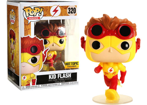 POP! Heroes #320: DC Super Heroes - Kid Flash (Hot Topic Exclusive) (Funko POP!) Figure and Box w/ Protector