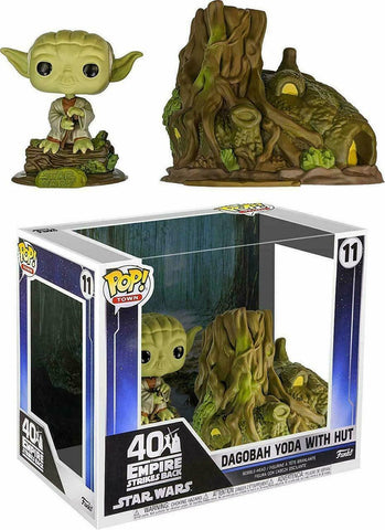 POP! Town #11: Star Wars The Empire Strikes Back 40th Anniversary - Dagobah Yoda With Hut (Funko POP! Bobble-Heads) Figure and Box