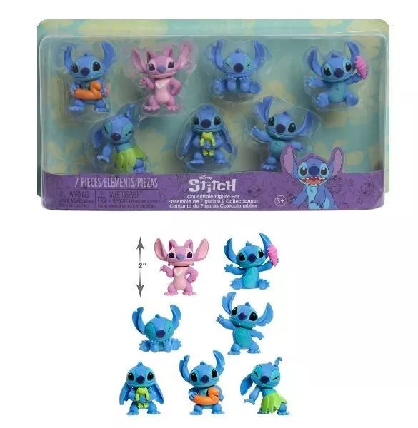 Stitch: Collectible Figure Set (7 Pieces) (Disney) 2024 (Just Play) NEW