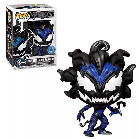 POP! Marvel #676: Venom - Mayhem (April Parker) (Pop In A Box Exclusive) (Funko POP!) Figure and Box w/ Protector (Box Damage)