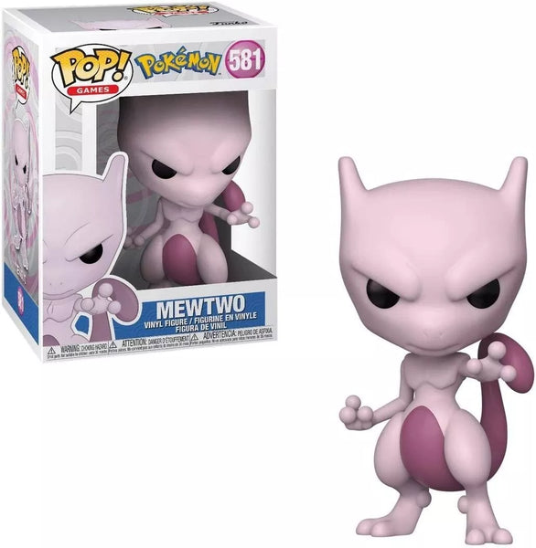 POP! Games #581: Pokemon - MewTwo (Funko POP!) Figure and Box w/ Protector (Missing Plastic Insert)