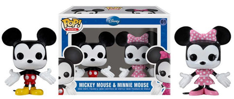 POP! Minis #01: Disney - Mickey Mouse & Minnie Mouse (Funko POP!) Figure and Box (Box Damage)