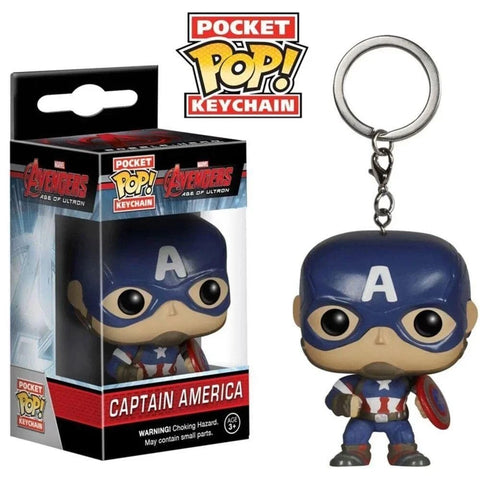 Pocket POP Keychain: Marvel Avengers Age of Ultron - Captain America (Funko) Figure and Box