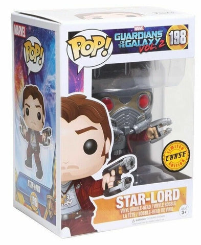 POP! Marvel #198: Guardians of the Galaxy Vol. 2 - Star-Lord (Limited Edition Chase) (Funko POP!) Figure and Box w/ Protector