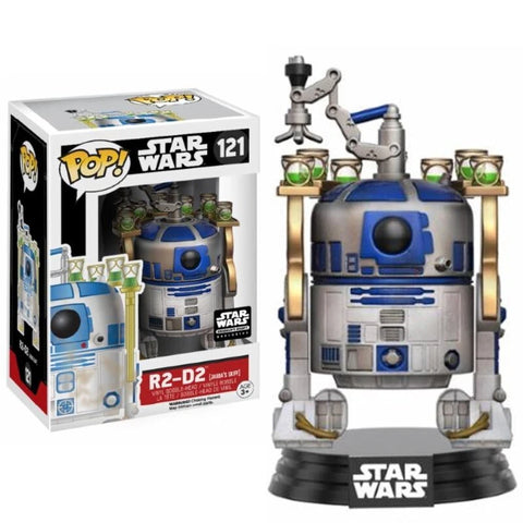 POP! Star Wars #121: R2-D2 (Jabba's Skiff) (Smuggler's Bounty Exclusive) (Funko POP!) Figure and Box w/ Protector