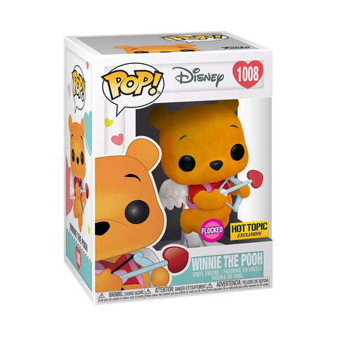 POP! Disney #1008: Winnie The Pooh (Flocked) (Hot Topic Exclusive) (Funko POP!) Figure and Box w/ Protector