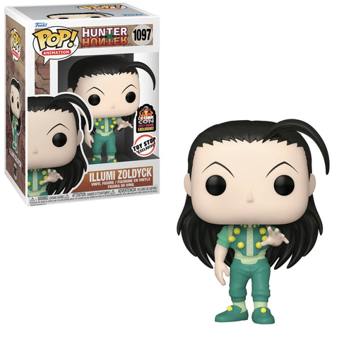 POP! Animation #1097: Hunter X  Hunter - Illumi Zoldyck (Toy Stop Exclusive) (L.A. Comic Con 2021 Show Exclusive) (Funko POP!) Figure and Box w/ Protector
