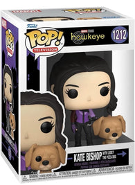 POP! Marvel Studios #1212: Hawkeye - Kate Bishop with Lucky The Pizza Dog (Funko POP!) Figure and Box w/ Protector