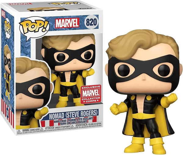 POP! Marvel #820: Nomad (Steve Rogers) [Collector Corps Exclusive] (Funko POP!) Figure and Box w/ Protector