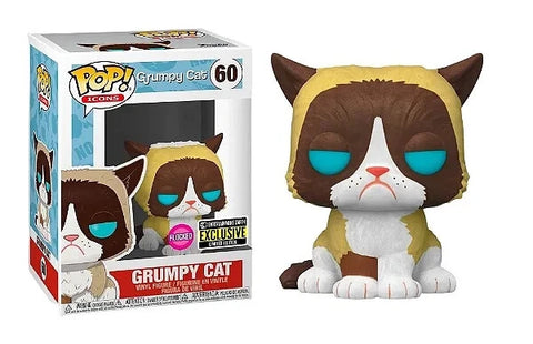 POP! Icons #60: Grumpy Cat [Flocked] (Entertainment Earth Limited Edition Exclusive) (Funko POP!) Figure and Box w/ Protector