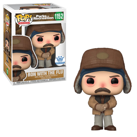 POP! Television #1152: Parks and Recreation - Ron with The Flu (Funko.com Exclusive) (Funko POP!) Figure and Box w/ Protector