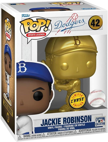 POP! Sportsd Legends #42: Dodgers - Jackie Robinson (Limited Edition Chase) (Funko POP!) Figure and Box w/ Protector