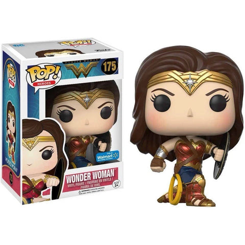 POP! Heroes #175: Wonder Woman (Wal-Mart Exclusive) (Funko POP!) Figure and Box w/ Protector (Box Damage)