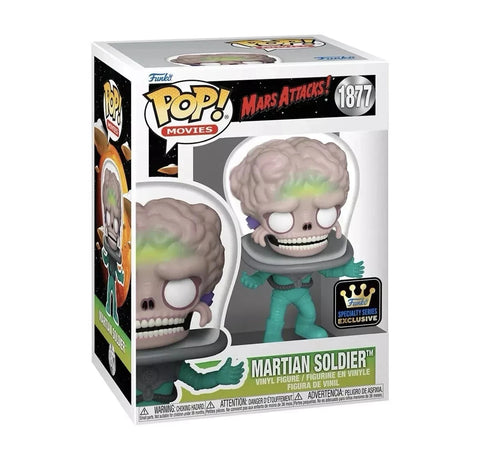 POP! Movies #1877: Mars Attacks! - Martian Soldier (Specialty Series Exclusive) (Funko POP!) Figure and Box w/ Protector
