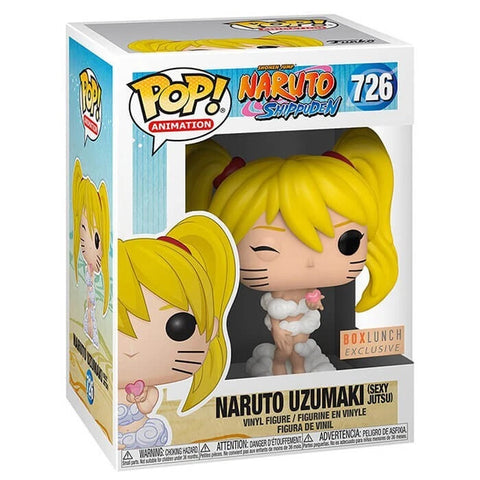 POP! Animation #726: Shonen Jump Naruto Shippuden - Naruto Uzumaki (Sexy Jutsu) [Box Lunch Exclusive) (Funko POP!) Figure and Box w/ Protector (Box Damage)