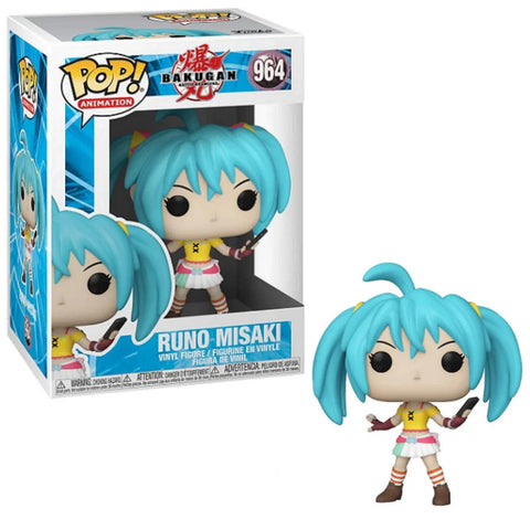 POP! Animation #964: Bakugan Battle Brawlers - Runo Misaki (Funko POP!) Figure and Box w/ Protector (Box Damage)