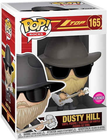 POP! Rocks #165: Dusty Hill (Flocked) (Funko POP!) Figure and Box w/ Protector