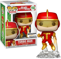 POP! Movies #1162: Jingle All The Way - Turbo Man (Amazon Exclusive) (Funko POP!) Figure and Box w/ Protector