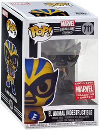 POP! Marvel #711: Lucha Libre Edition - El Animal Indestructible (Exclusive Collector Corps) (Funko POP! Bobblehead) Figure and Box w/ Protector